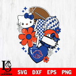 Boise State Broncos Hello Kitty NCAA 2 Svg Eps Dxf Png File, Digital Download, Instant Download