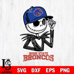 Boise State Broncos Jack Skellington 3 Halloween Svg Eps Dxf Png File, NCAA svg, Digital Download, Instant Download