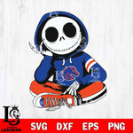 Boise State Broncos Jack Skellington halloween Svg Eps Dxf Png File, NCAA svg, Digital Download, Instant Download