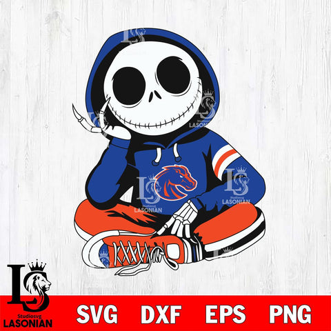 Boise State Broncos Jack Skellington halloween Svg Eps Dxf Png File, NCAA svg, Digital Download, Instant Download