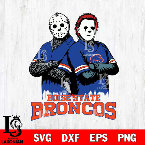 Boise State Broncos Jason Voorhees 8 Svg Eps Dxf Png File, Digital Download