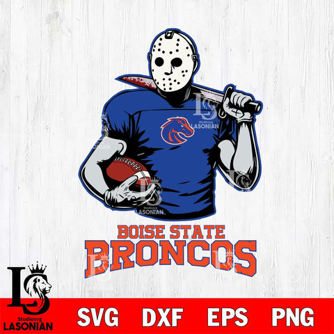 Boise State Broncos Jason Voorhees 9 Svg Eps Dxf Png File, Digital Download