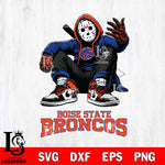 Boise State Broncos Jason Voorhees Halloween SVG Svg Eps Dxf Png File, Digital Download, Instant Download