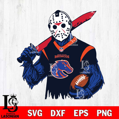 Boise State Broncos Jason Voorhees Horror 11 Svg Eps Dxf Png File, NCAA svg, Digital Download, Instant Download