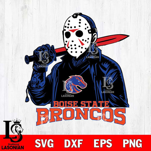 Boise State Broncos Jason Voorhees Horror 12 Svg Eps Dxf Png File, NCAA svg, Digital Download, Instant Download