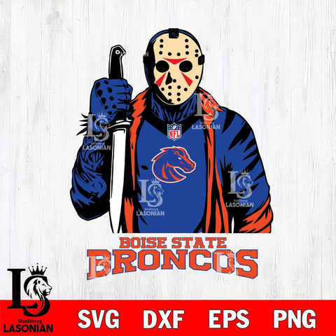 Boise State Broncos Jason Voorhees Horror 3 Svg Eps Dxf Png File, NCAA svg, Digital Download, Instant Download