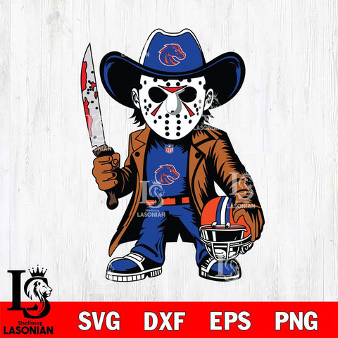 Boise State Broncos Jason Voorhees Horror Svg Eps Dxf Png File, NCAA svg, Digital Download, Instant Download