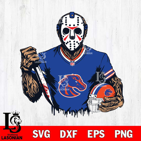 Boise State Broncos Jason Voorhees Horror 5 Svg Eps Dxf Png File, NCAA svg, Digital Download, Instant Download