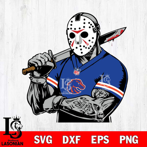 Boise State Broncos Jason Voorhees Horror 6 Svg Eps Dxf Png File, NCAA svg, Digital Download, Instant Download