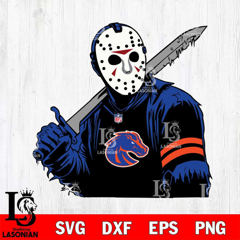 Boise State Broncos Jason Voorhees Horror 7 Svg Eps Dxf Png File, NCAA svg, Digital Download, Instant Download