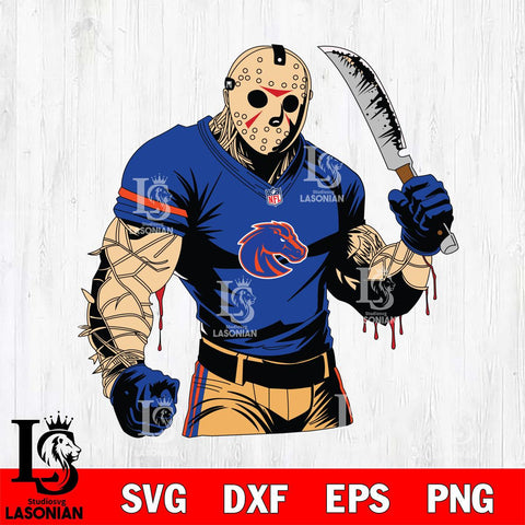 Boise State Broncos Jason Voorhees Horror 8 Svg Eps Dxf Png File, NCAA svg, Digital Download, Instant Download