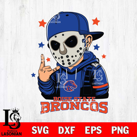 Boise State Broncos Jason Voorhees Horror 9 Svg Eps Dxf Png File, NCAA svg, Digital Download, Instant Download