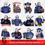 Boise State Broncos Jason Voorhees Horror Bundle 12 SVG Eps Dxf Png File, bundle NCAA svg, Digital Download, Instant Download