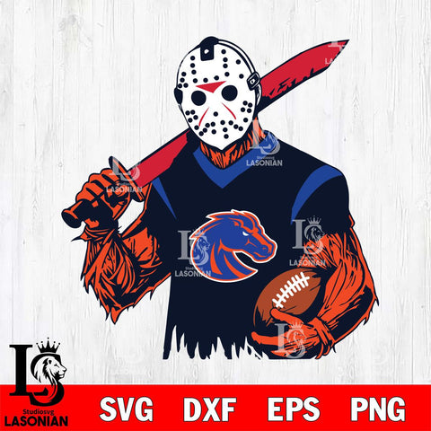 Boise State Broncos Jason Voorhees Horror Halloween 2 Svg Eps Dxf Png File, NCAA svg, Digital Download, Instant Download