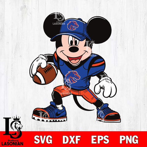 Boise State Broncos Mickey Mouse Svg Eps Dxf Png File, NCAA svg, Digital Download, Instant Download