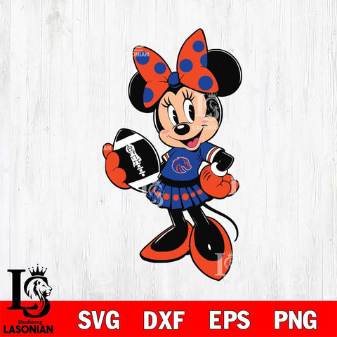 Boise State Broncos Minnie Mouse Svg Eps Dxf Png File, NCAA svg, Digital Download, Instant Download