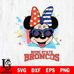 Boise State Broncos Minnie Mouse Love Sport SVG DXF EPS PNG FILE, NCAA File Cut,Digital Download,Instant Download
