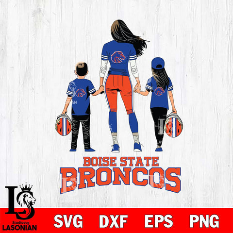 Boise State Broncos Mother and son Rugby SVG DXF EPS PNG FILE,NCAA SVG, Father day Digital Download,Instant Download, Silhouette