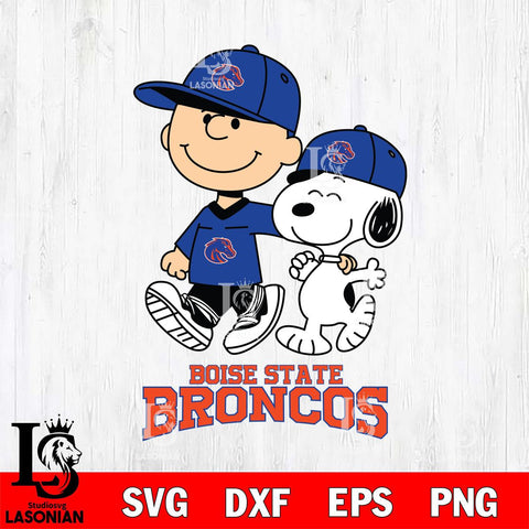 Boise State Broncos Peanuts Snoopy Friends SVG DXF EPS PNG FILE,Snoopy File Cut, NCAA Digital Download,Instant Download,Christmas Silhouette