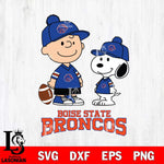 Boise State Broncos Peanuts Snoopy Friends Football SVG DXF EPS PNG FILE,Snoopy File Cut, NCAA Digital Download,Instant Download,Christmas Silhouette