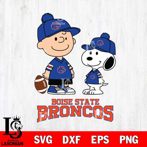 Boise State Broncos Peanuts Snoopy Friends Football SVG DXF EPS PNG FILE,Snoopy File Cut, NCAA Digital Download,Instant Download,Christmas Silhouette