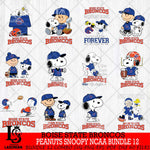 Boise State Broncos Peanuts Snoopy Player NCAA Bundle 12 SVG DXF EPS PNG FILE,Snoopy File Cut, bundle NCAA Digital Download,Instant Download, Silhouette