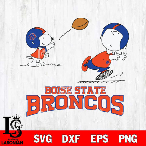 Boise State Broncos Peanuts play football SVG DXF EPS PNG FILE,Snoopy File Cut, NCAA Digital Download,Instant Download,Christmas Silhouette