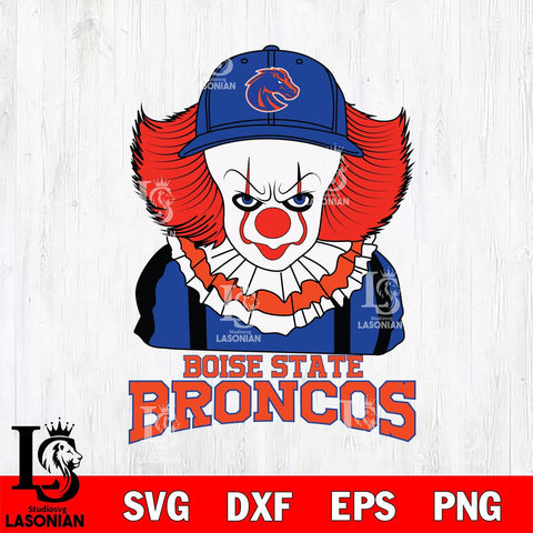 Boise State Broncos Pennywise Horror Sport 10 Svg Eps Dxf Png File, Digital Download