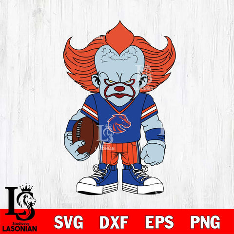 Boise State Broncos Pennywise Horror Sport 11 Svg Eps Dxf Png File, Digital Download