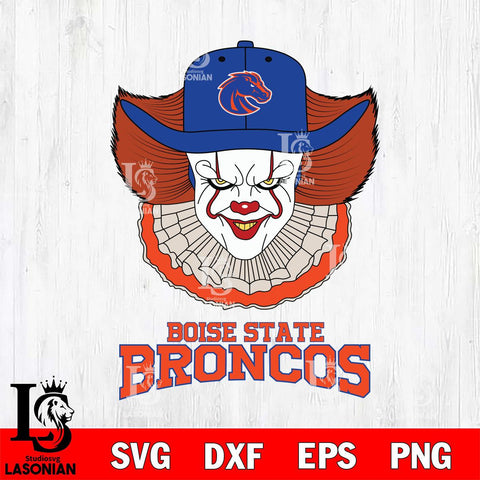 Boise State Broncos Pennywise Horror Sport 12 Svg Eps Dxf Png File, Digital Download