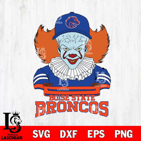 Boise State Broncos Pennywise Horror Sport 2 Svg Eps Dxf Png File, Digital Download