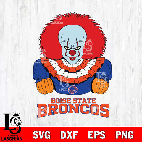 Boise State Broncos Pennywise Horror Sport 3 Svg Eps Dxf Png File, Digital Download