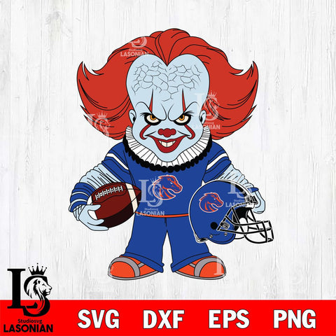 Boise State Broncos Pennywise Horror Sport Svg Eps Dxf Png File, Digital Download