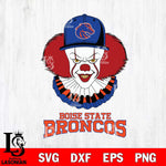 Boise State Broncos Pennywise Horror Sport 4 Svg Eps Dxf Png File, Digital Download
