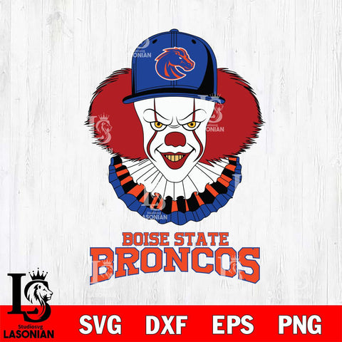 Boise State Broncos Pennywise Horror Sport 4 Svg Eps Dxf Png File, Digital Download