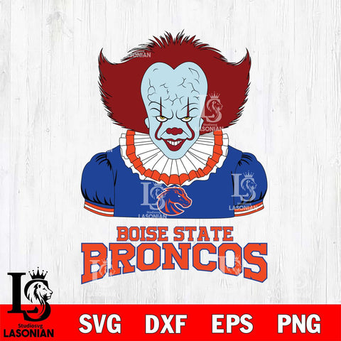 Boise State Broncos Pennywise Horror Sport 5 Svg Eps Dxf Png File, Digital Download