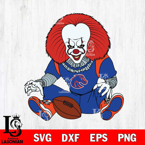 Boise State Broncos Pennywise Horror Sport 6 Svg Eps Dxf Png File, Digital Download