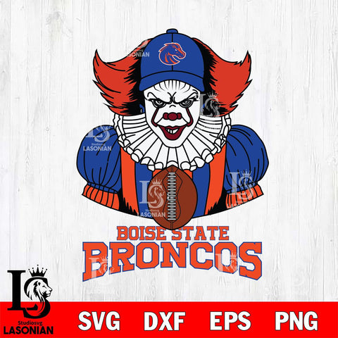 Boise State Broncos Pennywise Horror Sport 9 Svg Eps Dxf Png File, Digital Download