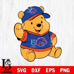 Boise State Broncos Pooh Bear Svg Eps Dxf Png File, NCAA svg, Digital Download, Instant Download