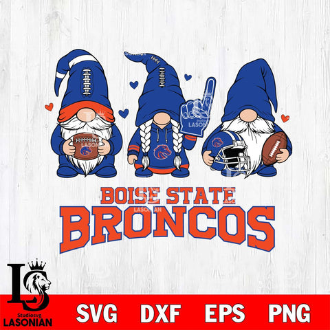 Boise State Broncos Rugby Gnome File Cut, NCAA SVG, Digital Download , Criucut , Silhouette