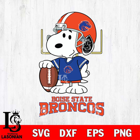Boise State Broncos Snoopy Player Football SVG DXF EPS PNG FILE,Snoopy File Cut, NCAA Digital Download,Instant Download,Christmas Silhouette