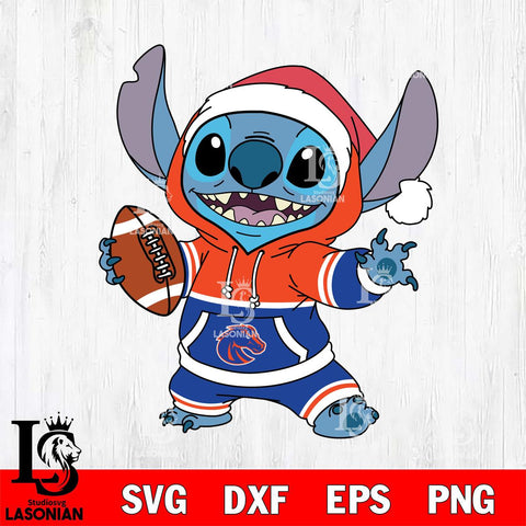 Boise State Broncos Stitch Football Christmas File Cut, NCAA SVG DXF EPS PNG FILE, Digital Download , Criucut , Silhouette