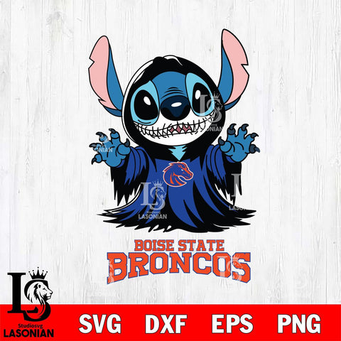 Boise State Broncos Stitch Ghost Svg Eps Dxf Png File, NCAA svg, Digital Download, Instant Download
