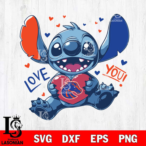 Boise State Broncos Stitch Love Svg Eps Dxf Png File, NCAA svg, Digital Download, Instant Download