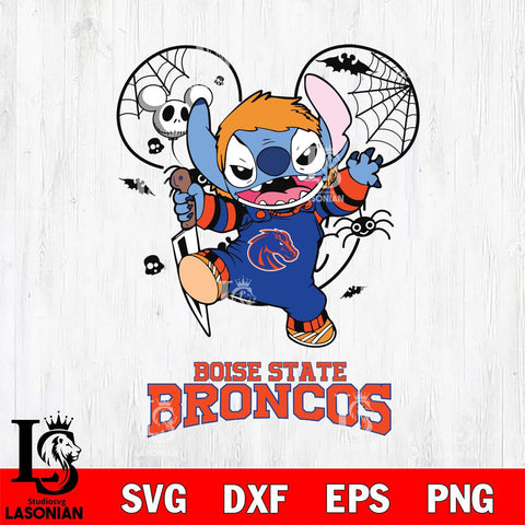 Boise State Broncos Stitch Michael Halloween Svg Eps Dxf Png File, Digital Download, Instant Download