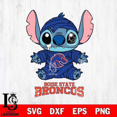 Boise State Broncos Stitch Mummy Svg Eps Dxf Png File, NCAA svg, Digital Download, Instant Download