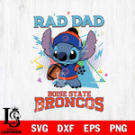 Boise State Broncos Stitch Rad Dad SVG DXF EPS PNG FILE, NCAA File Cut,Digital Download,Instant Download