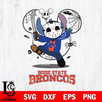Boise State Broncos Stitch jason voorhees Halloween Svg Eps Dxf Png File, Digital Download, Instant Download