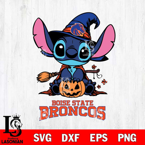 Boise State Broncos Stitch witch Svg Eps Dxf Png File, NCAA svg, Digital Download, Instant Download