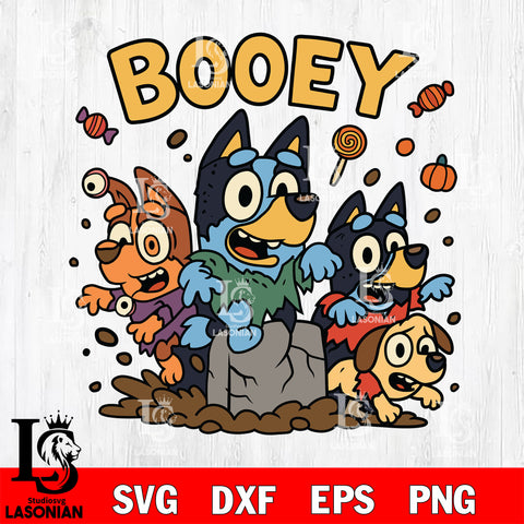 Booey friends halloween SVG DXF EPS PNG FILE,Halloween File Cut, NCAA Digital Download,Instant Download,Christmas Silhouette